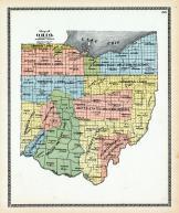 Ohio State Map showing Government Surveys, Shelby County 1900